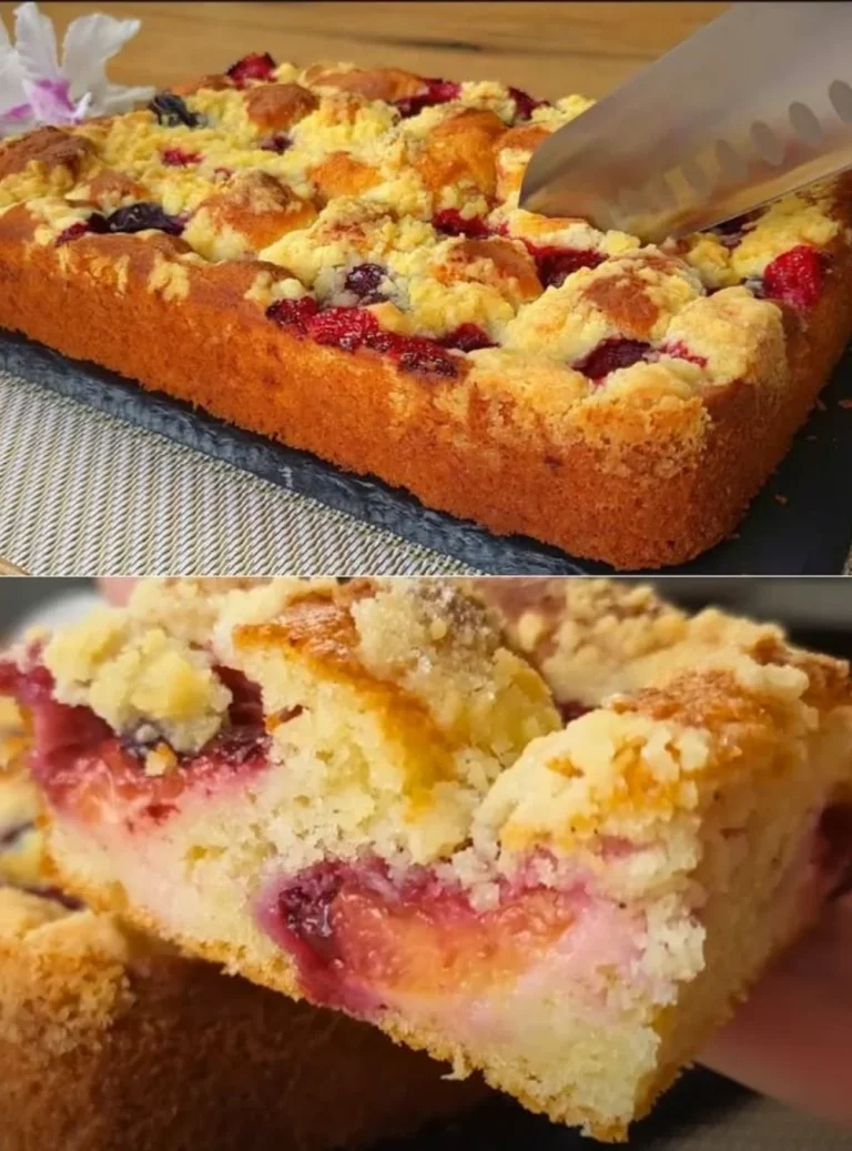 Deliciously moist French plum cake that melts in your mouth.