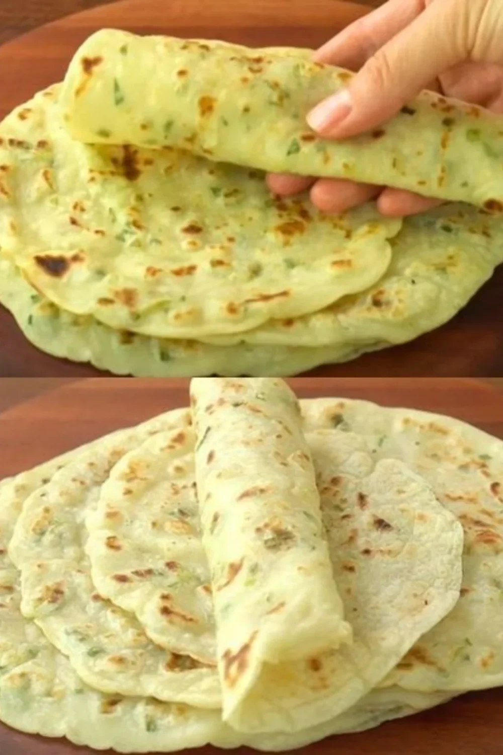 Freshly baked garlic flatbread with herbs and spices