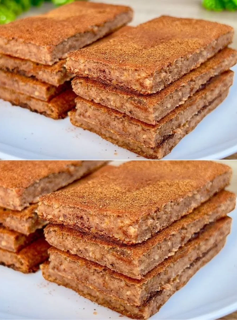 Healthy cinnamon oat bars made without sugar or flour, perfect for snacking