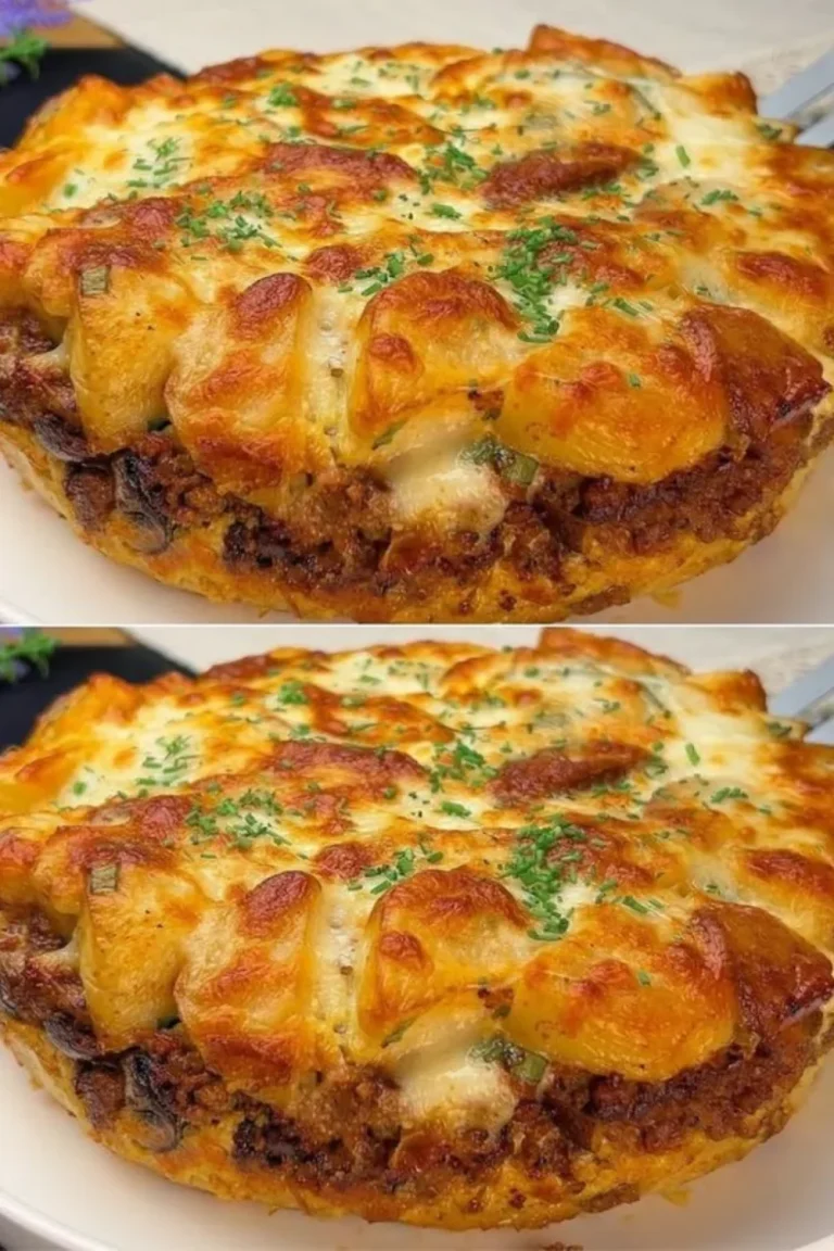 Delicious dinner recipe featuring potatoes and ground beef served on a plate.