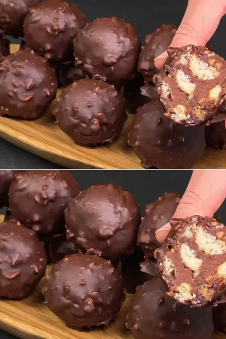 No-bake chocolate peanut balls on a plate, an irresistible dessert treat