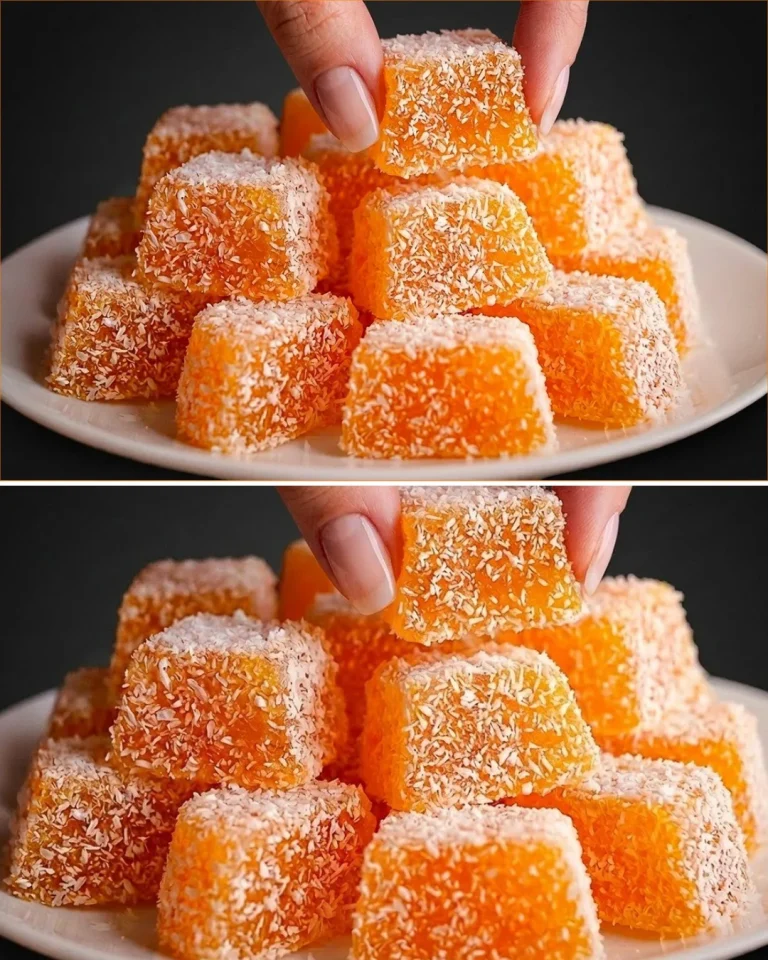 Delicious orange dessert garnished with zest and mint leaves