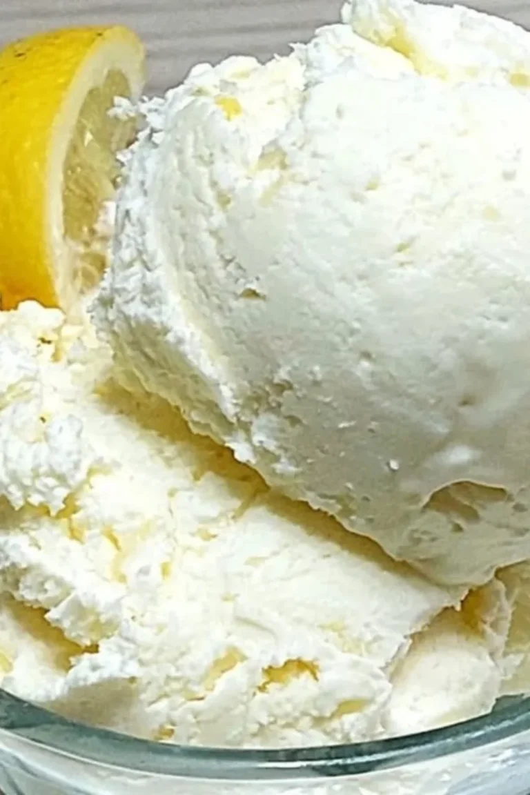 Delicious homemade ice cream made with whipped condensed milk and lemon.