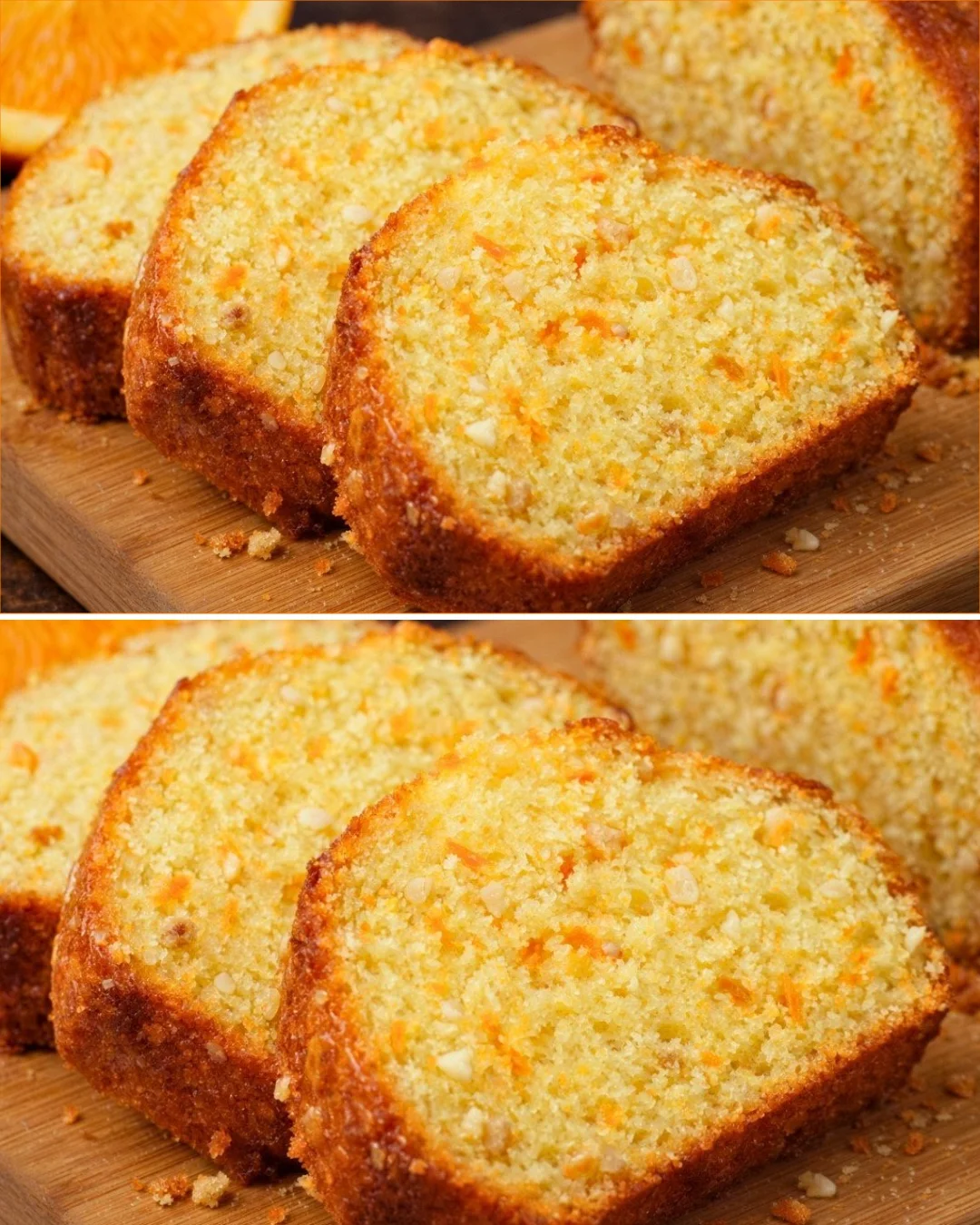 Delicious zesty orange oatmeal cake fresh out of the oven