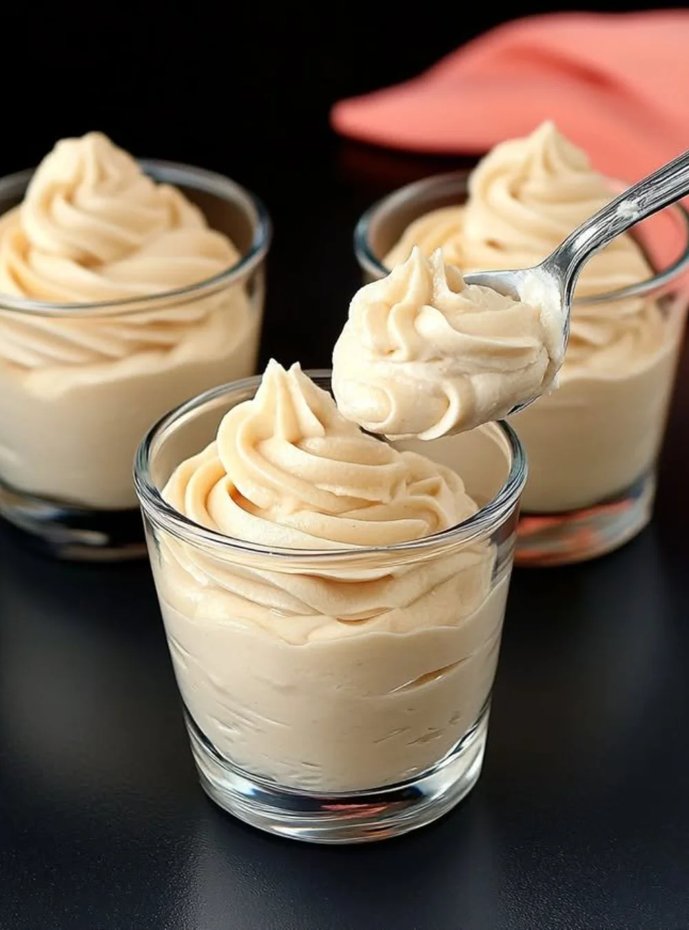Delicious banana mousse served in an elegant dish, showcasing an Italian dessert.