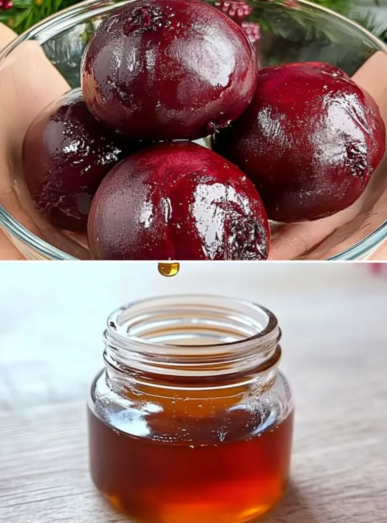 Homemade beetroot oil for soft and glowing skin in a glass jar.