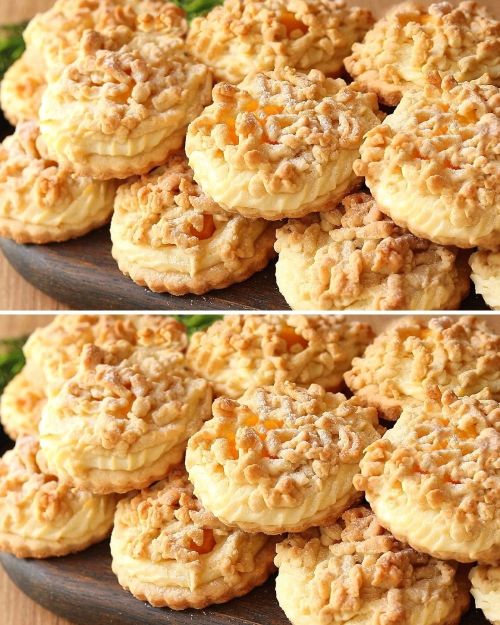 Cookies filled with cottage cheese, showcasing a simple and delicious recipe.