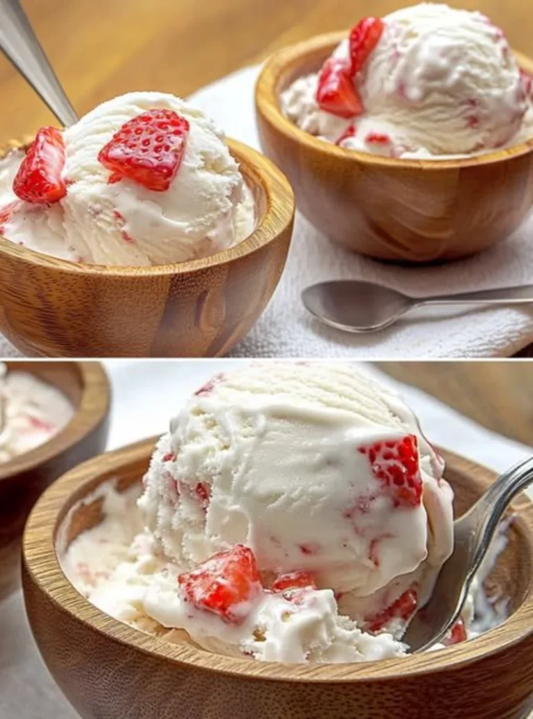 Bowl of creamy homemade ice cream made without chemicals