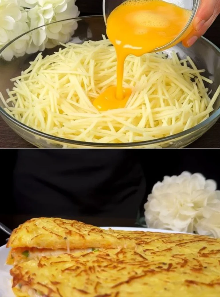 Creamy potatoes and eggs casserole baked to perfection for breakfast