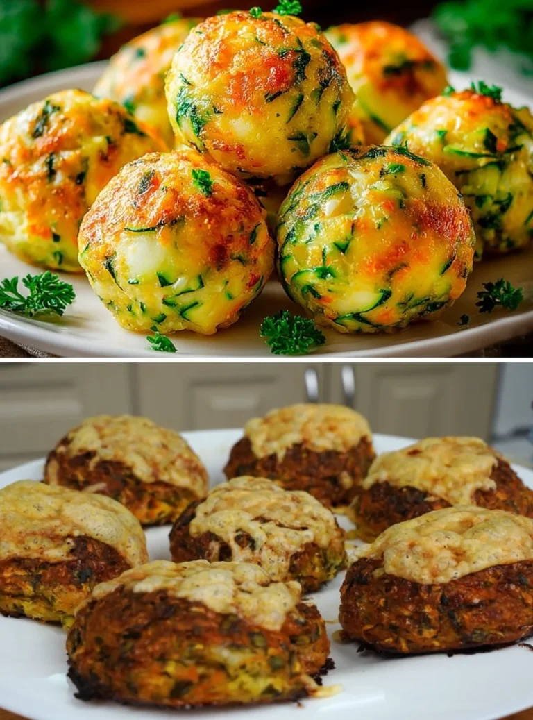 Crispy baked zucchini veggie bites served on a plate