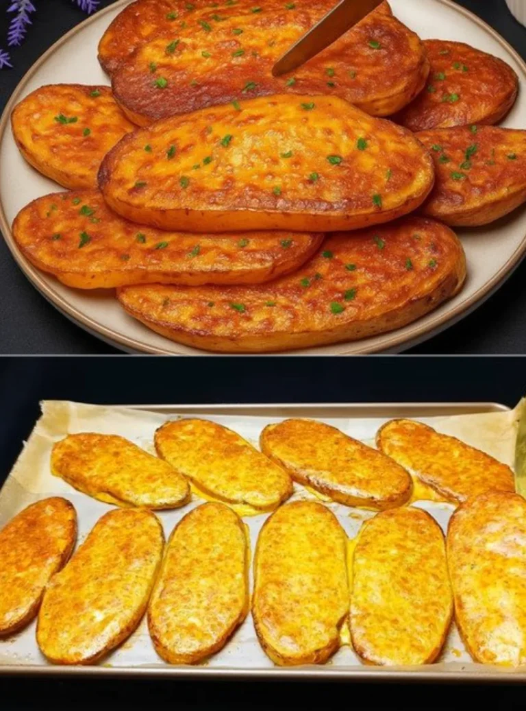 Crispy creamy baked potatoes topped with melted cheese ready to serve.