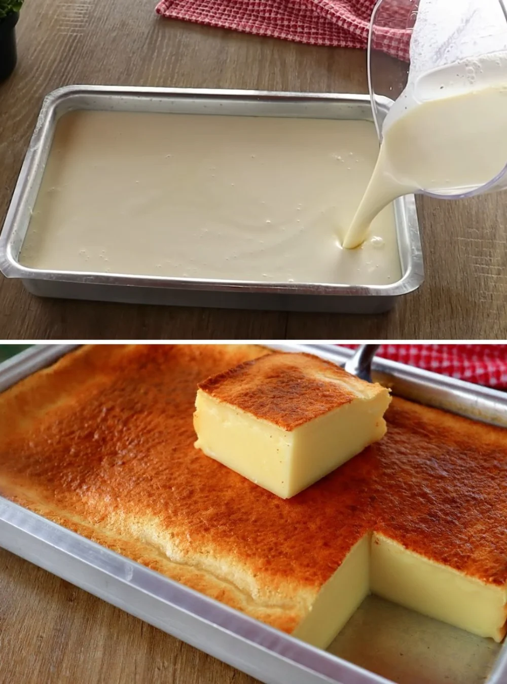 Easy milk cake topped with cream and nuts, perfect for dessert lovers.