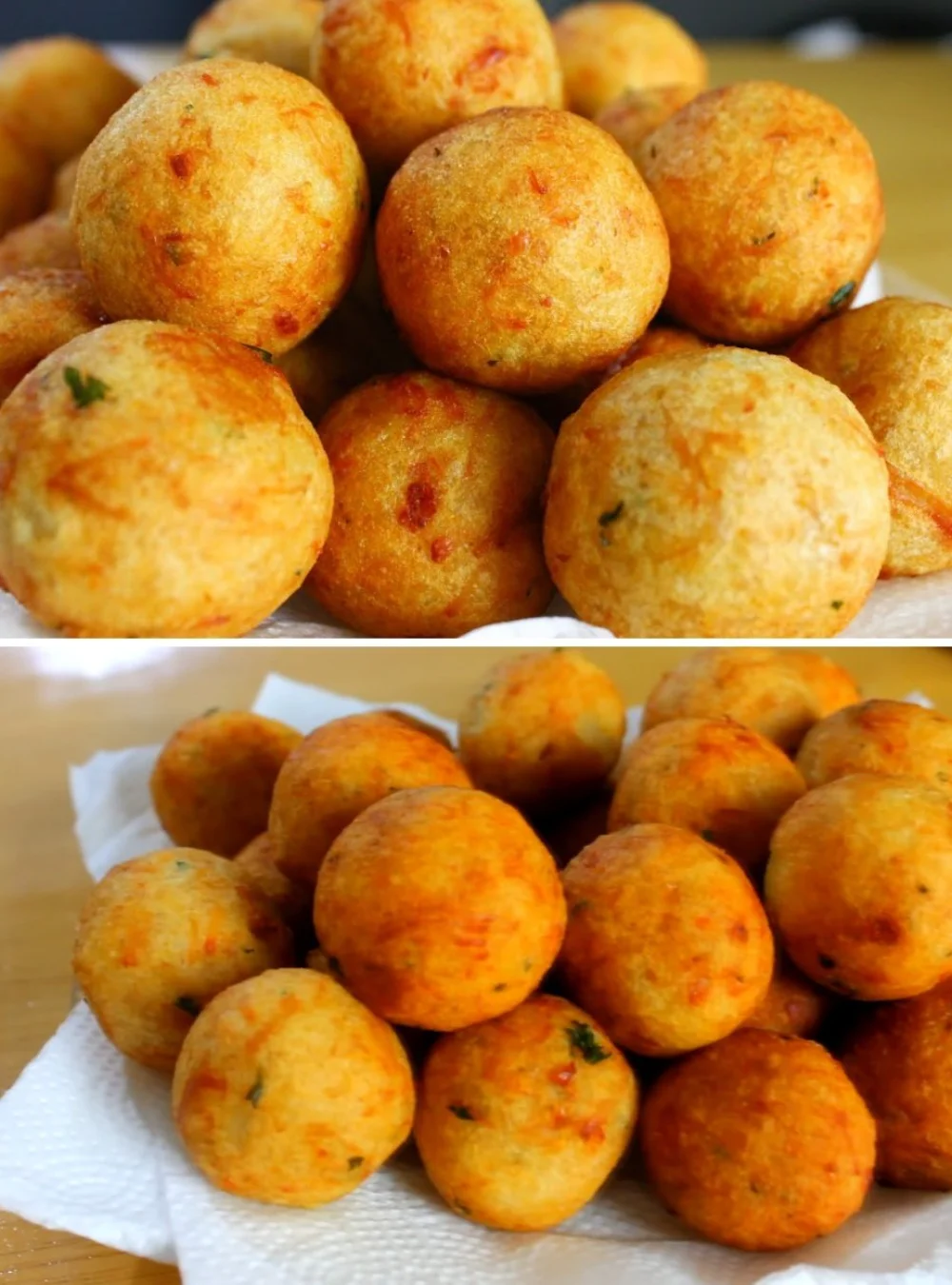 Easy crispy chicken potato cakes ready to serve on a plate.