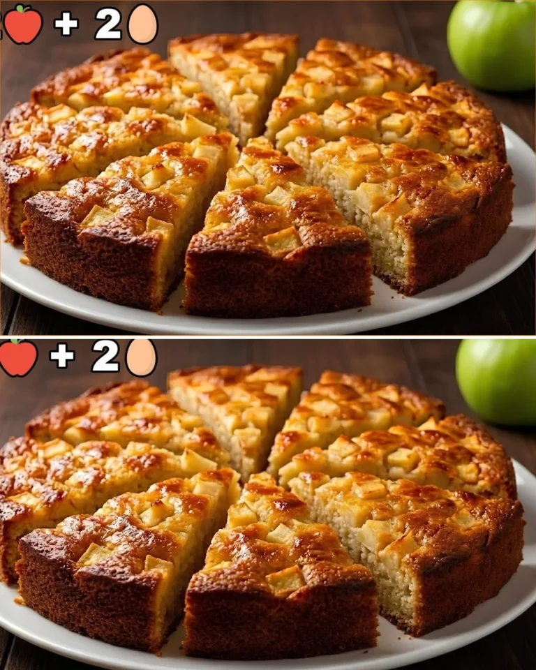 Delicious homemade apple cake displayed on a rustic wooden table