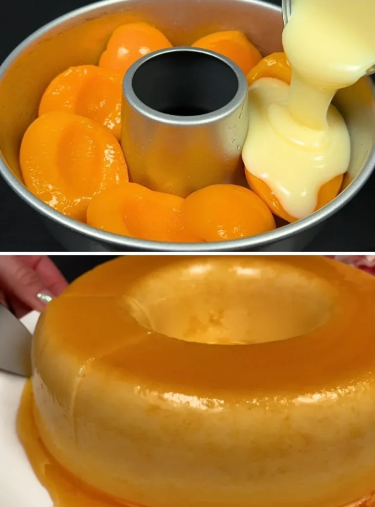 Bowl of creamy peach ice cream with fresh peaches and mint garnish