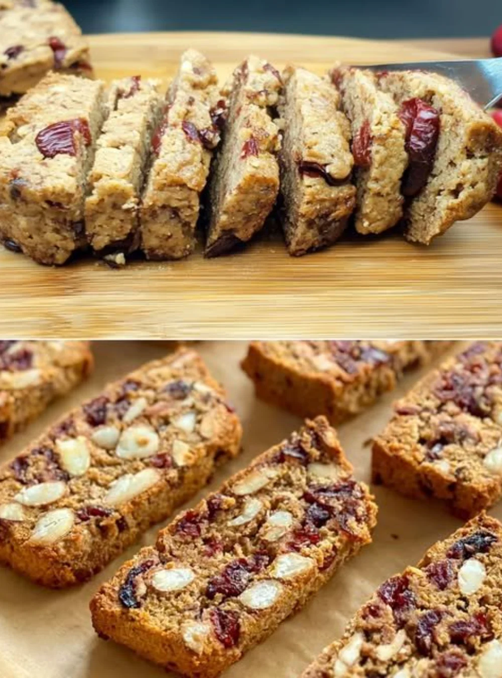 Healthy biscotti cookies, sugar-free, oil-free, and gluten-free treats
