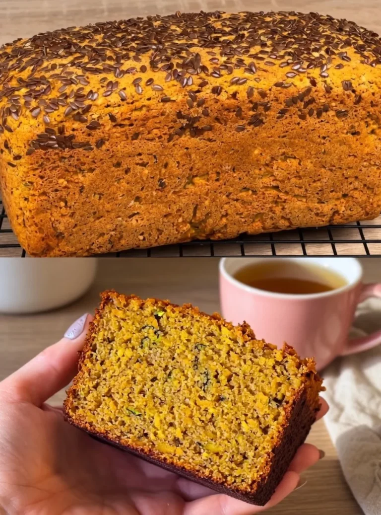 Healthy zucchini carrot oat bread fresh from the oven
