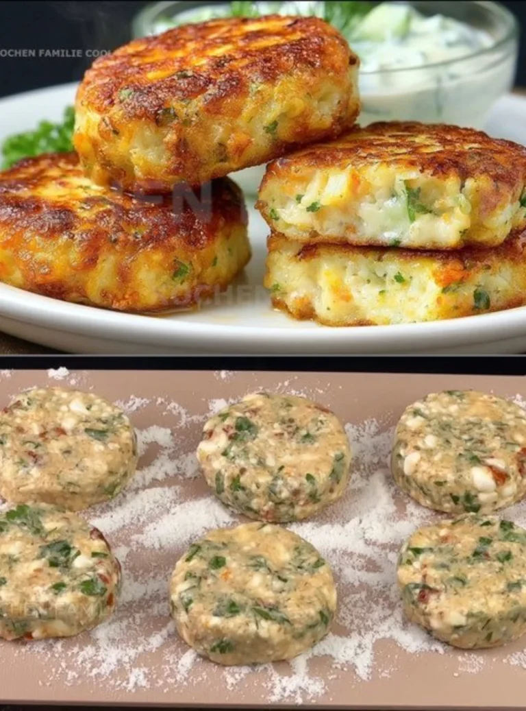 High-protein cottage cheese patties without flour on a plate