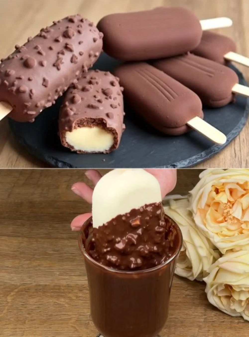 Delicious creamy ice cream in a bowl with toppings