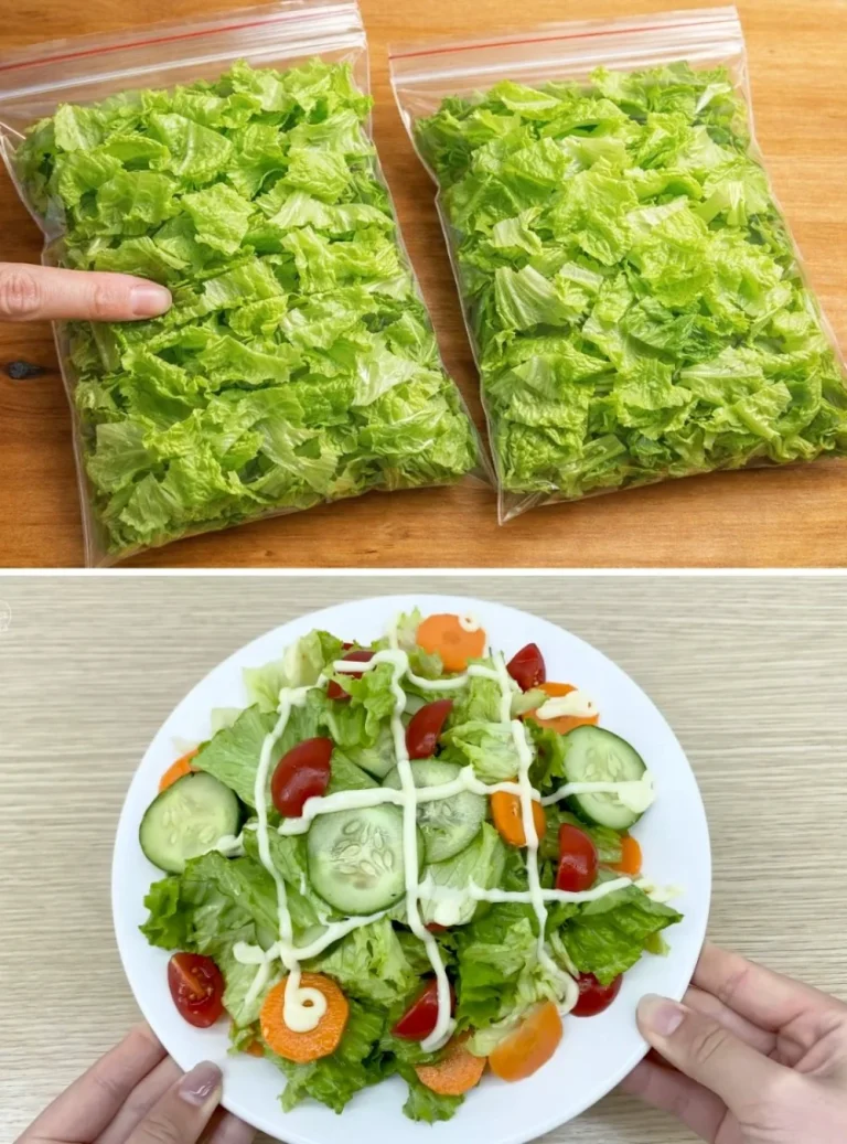 Fresh lettuce stored properly to keep it crisp for longer periods.