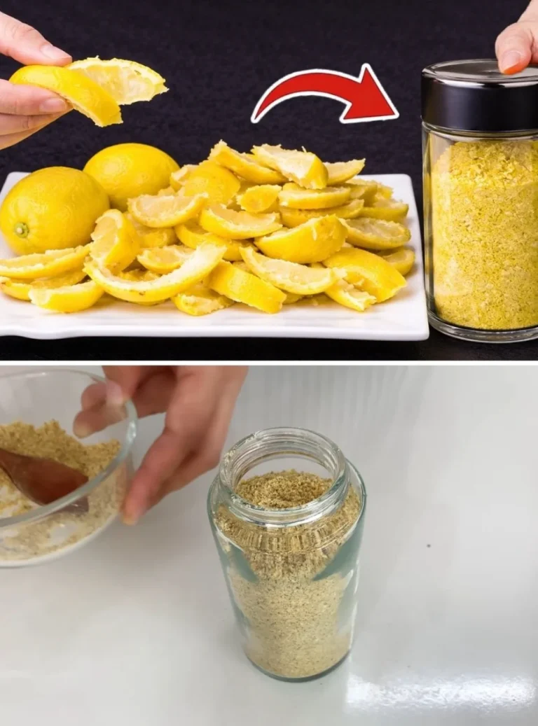 Lemon Pepper Salad Dressing with lemon peel seasoning drizzled over fresh greens