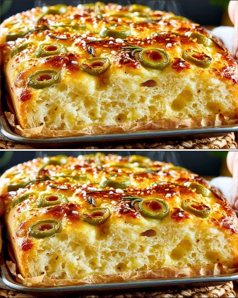 Freshly baked Lentil Focaccia with olives, perfect for weeknight meals.