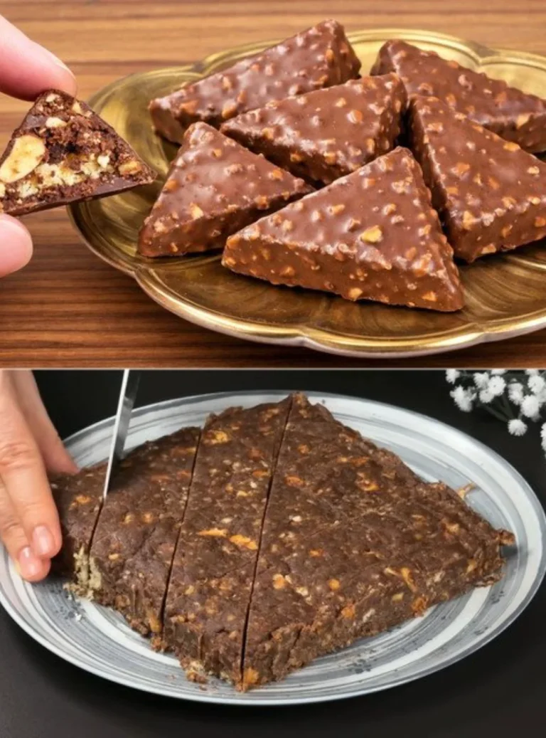 A plate of quick, chewy no-bake chocolate cookies stacked high.