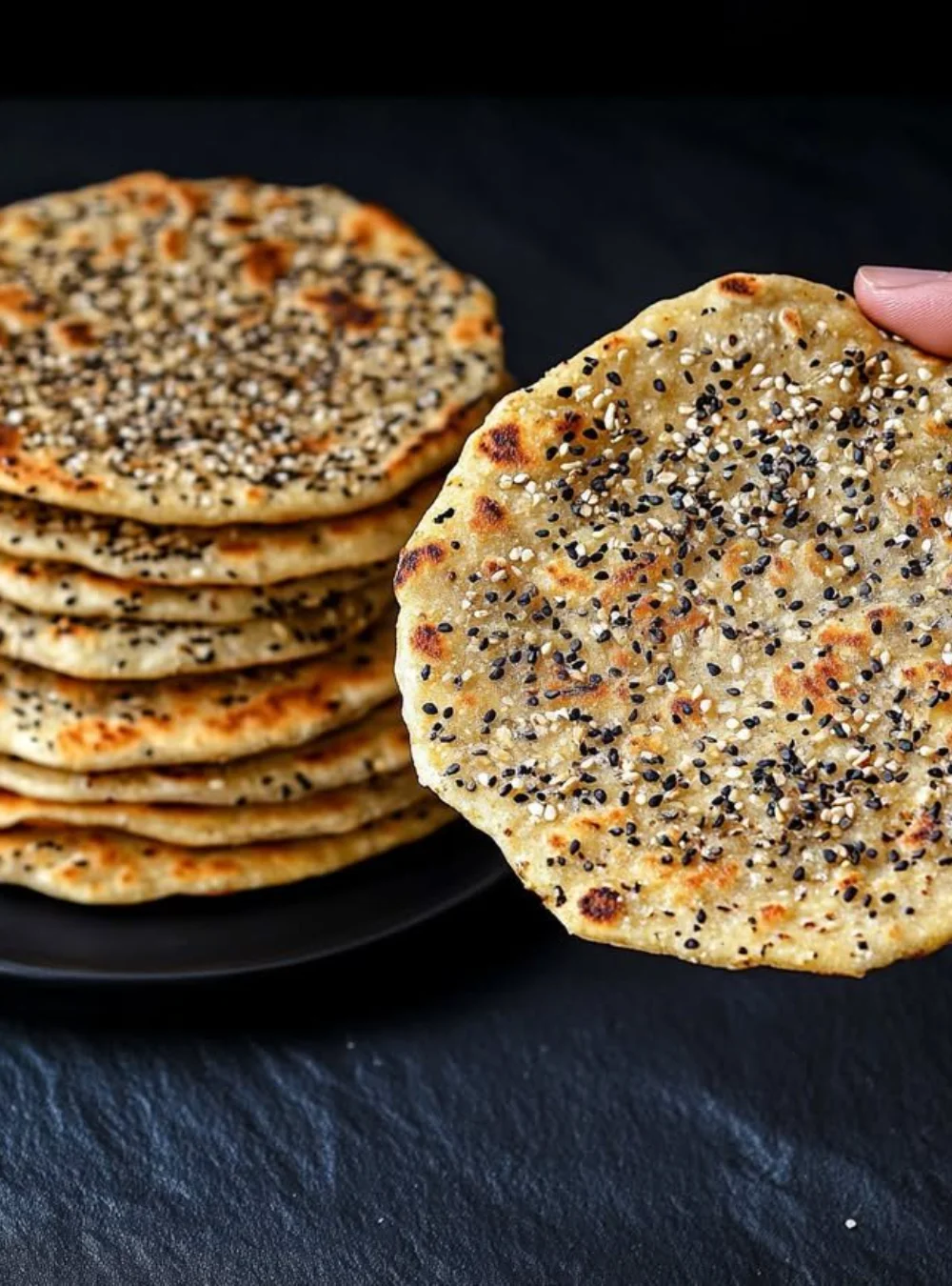 Homemade Oat Flatbread without flour or sugar, ideal for weight loss.