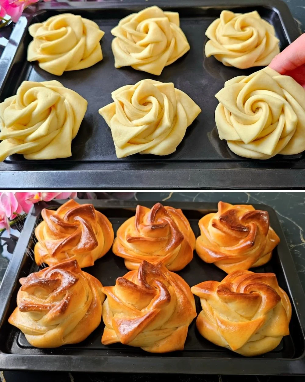 Homemade pastry dough ingredients and tools for baking delicious pastries.
