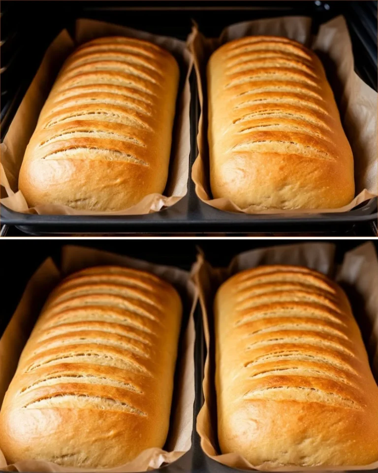 Loaf of fluffy bread freshly baked with golden crust and soft interior.