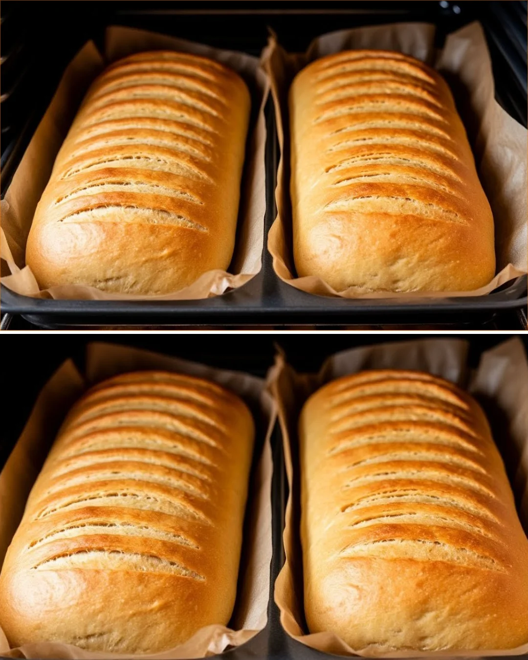 Loaf of fluffy bread freshly baked with golden crust and soft interior.