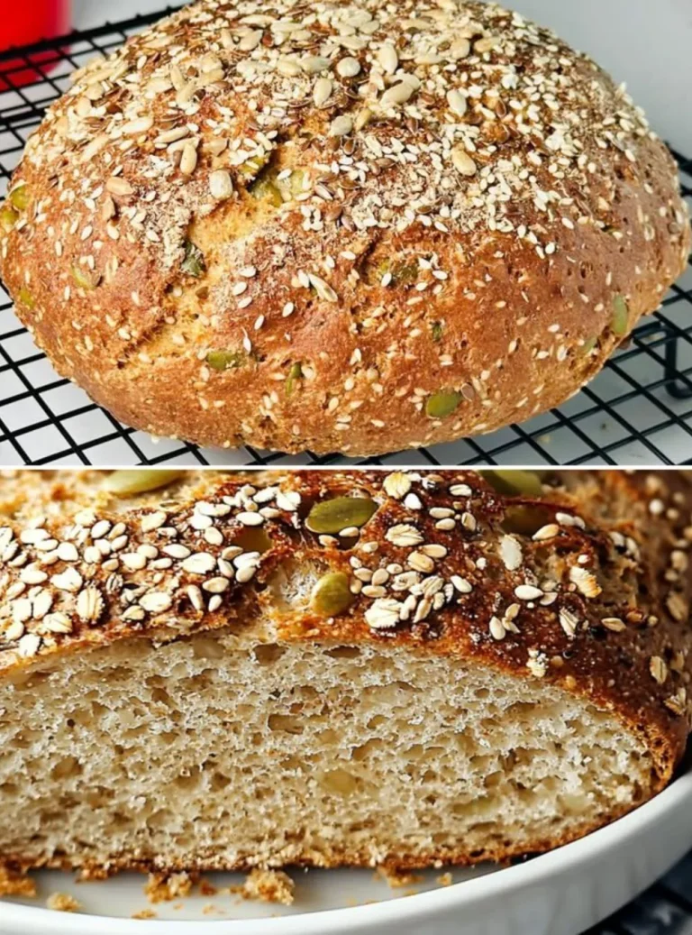 Soft seed bread recipe, no flour or sugar, ideal for summer meals.