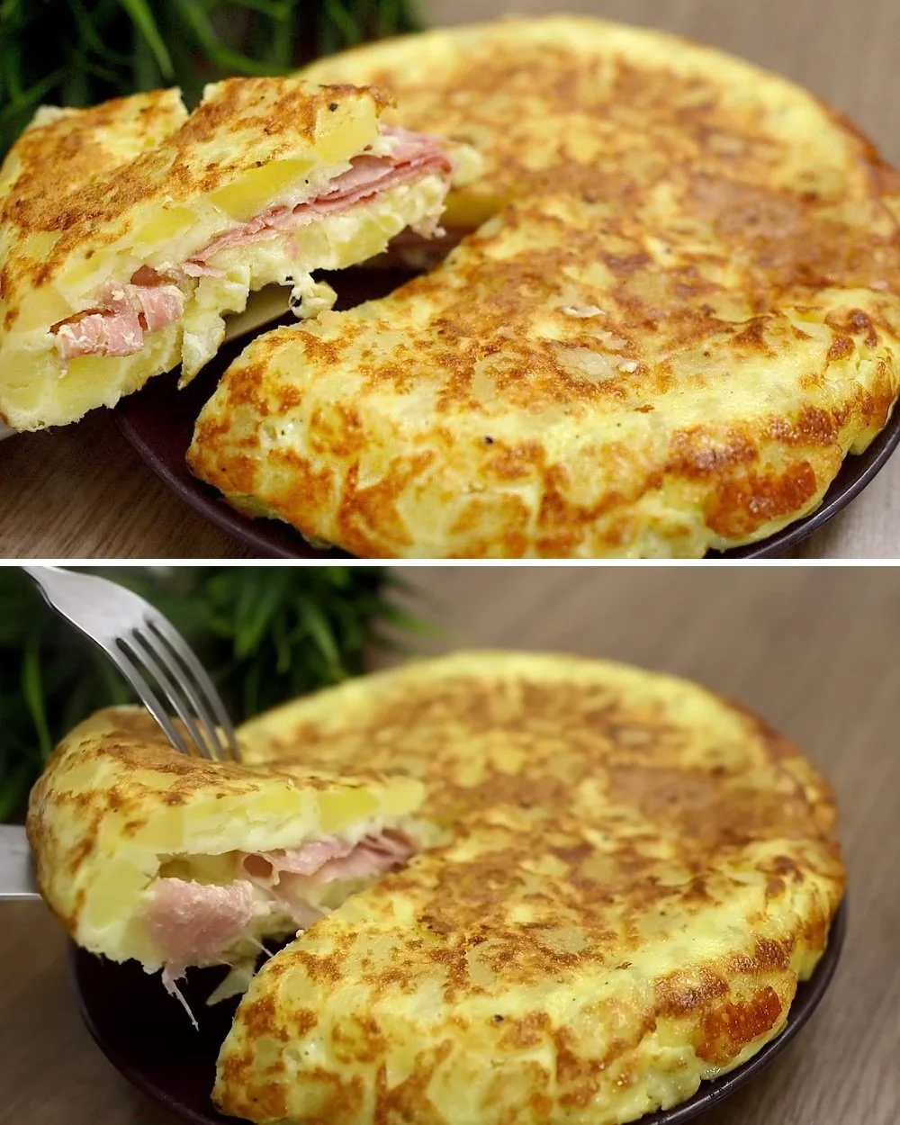 A delicious simple potato egg breakfast dish served on a plate