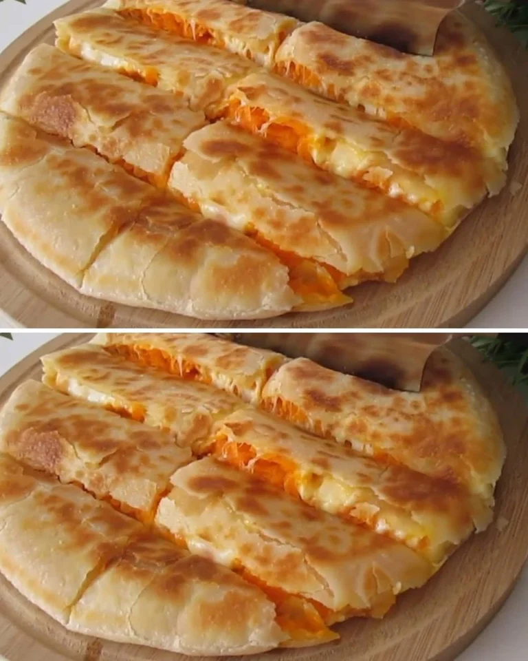 Soft flatbread with carrots served on a wooden table