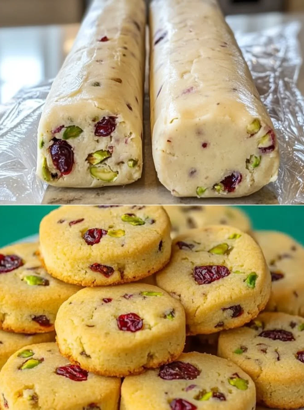 Buttery festive cookies arranged on a plate for tea time