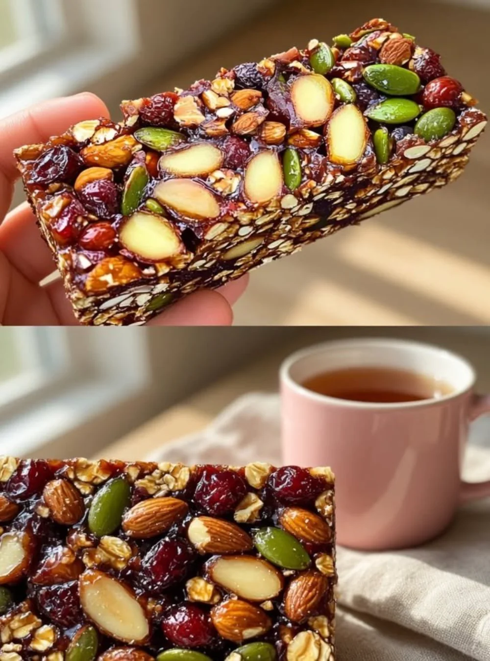 Cashews and walnuts energy bars for sustained energy and nutrition