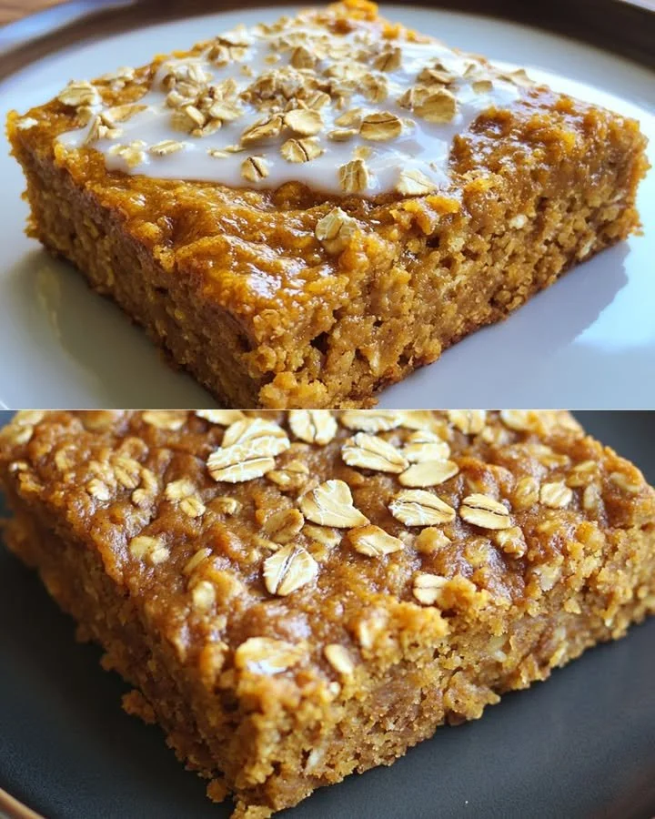 Cozy and delicious pumpkin breakfast cake on a rustic table
