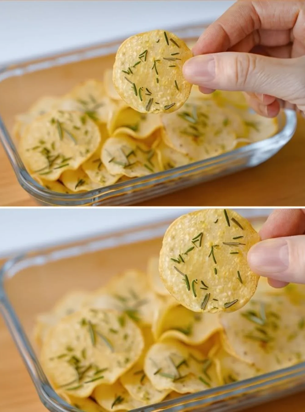 Homemade crispy chickpea chips packed with protein and flavor.