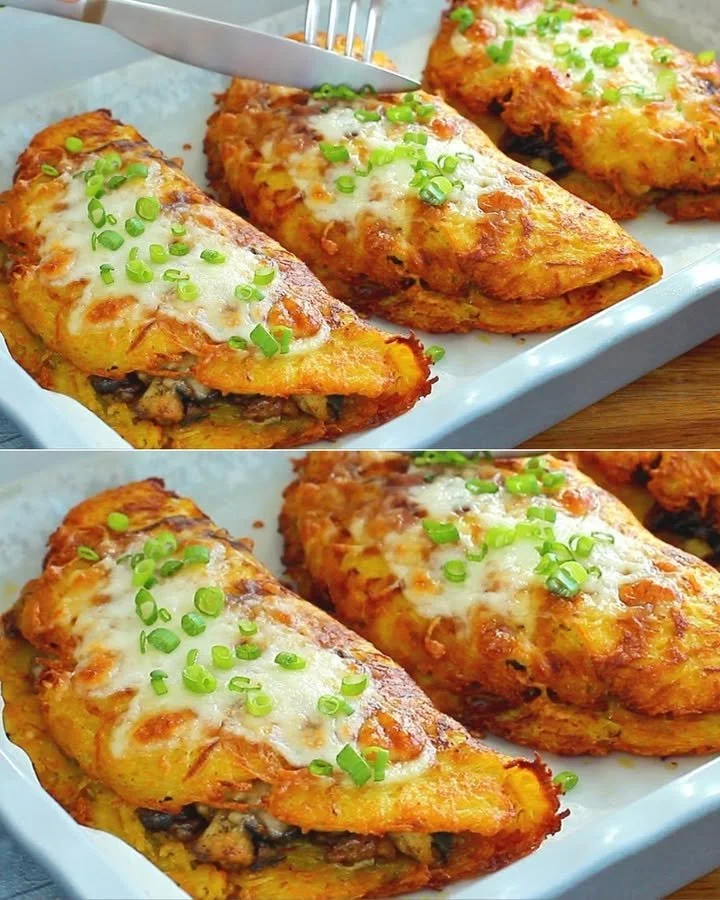 Delicious crispy potatoes filled with juicy filling ready to serve