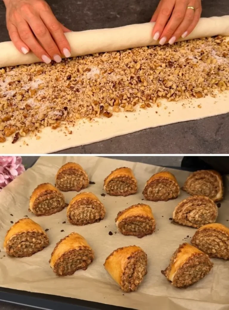 Easy puff pastry treat with nuts, ready in just 5 minutes.