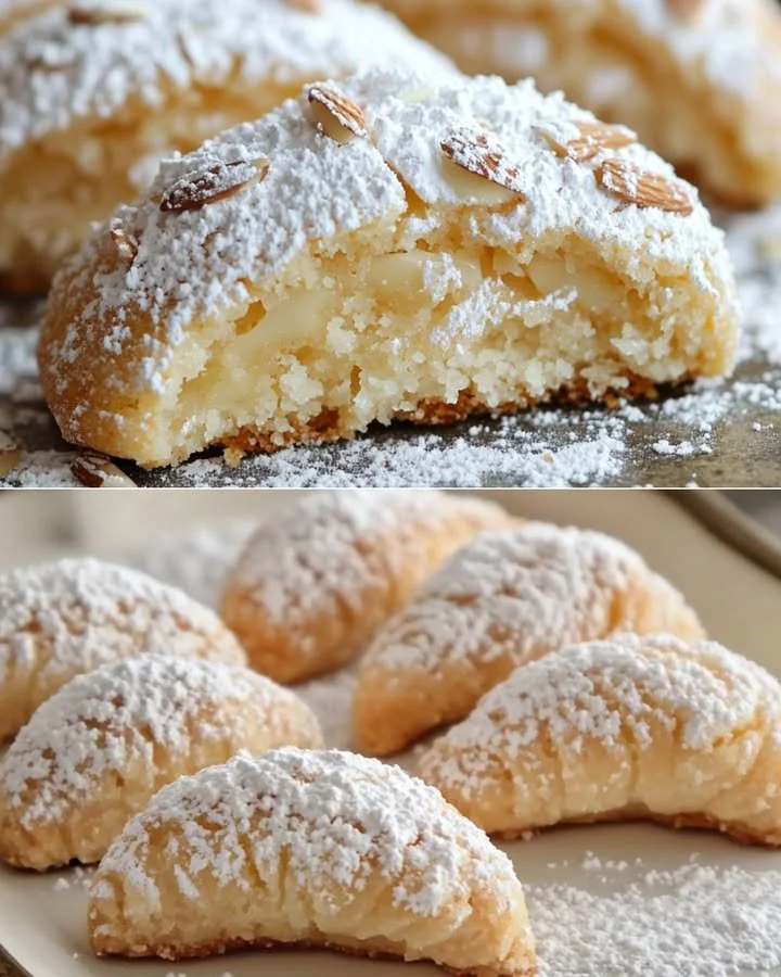 Delicious and easy almond macaroon cookies fresh out of the oven