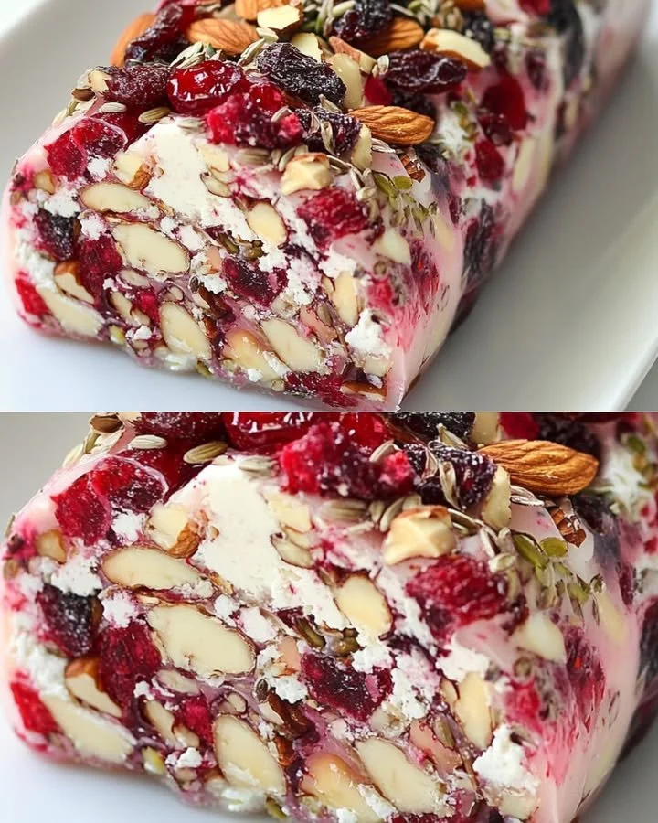 Delicious Forest Berry Roll served on a wooden table with fresh berries decoration.