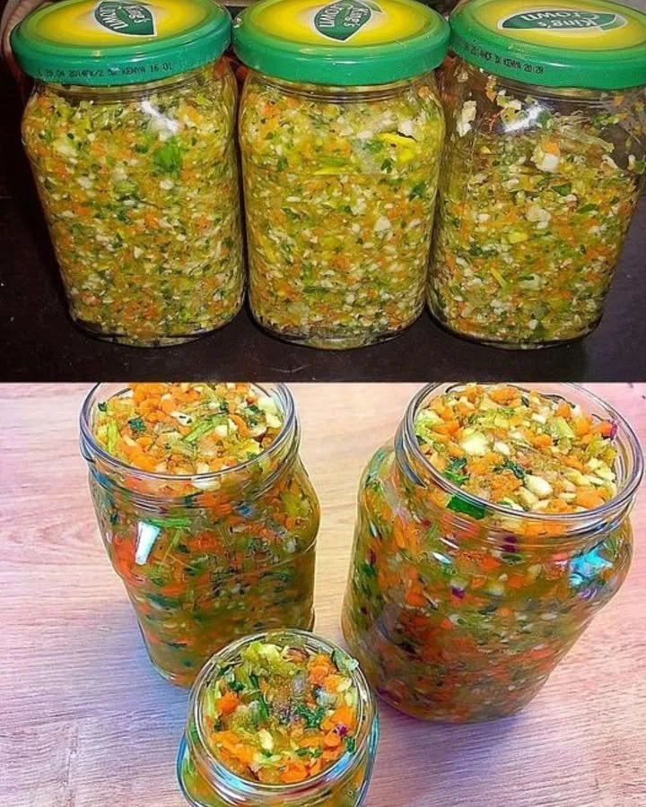 Homemade soup seasoning made with herbs, celery, and onions in a bowl.