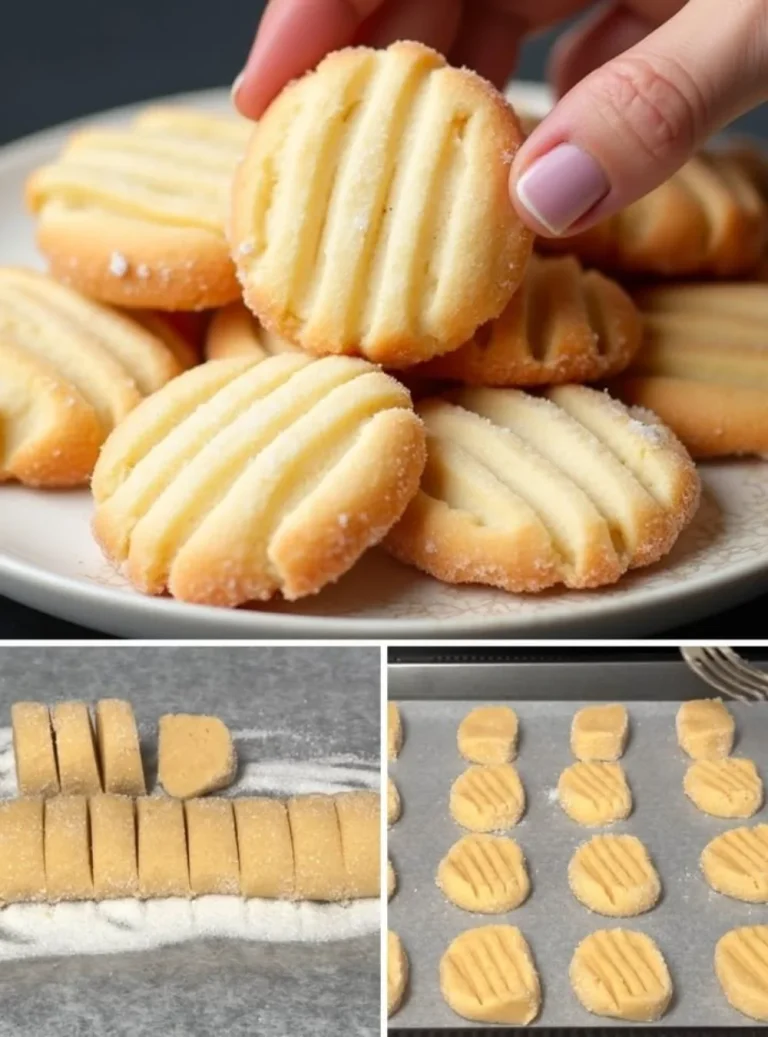 Delicious melt in your mouth cookies on a baking tray