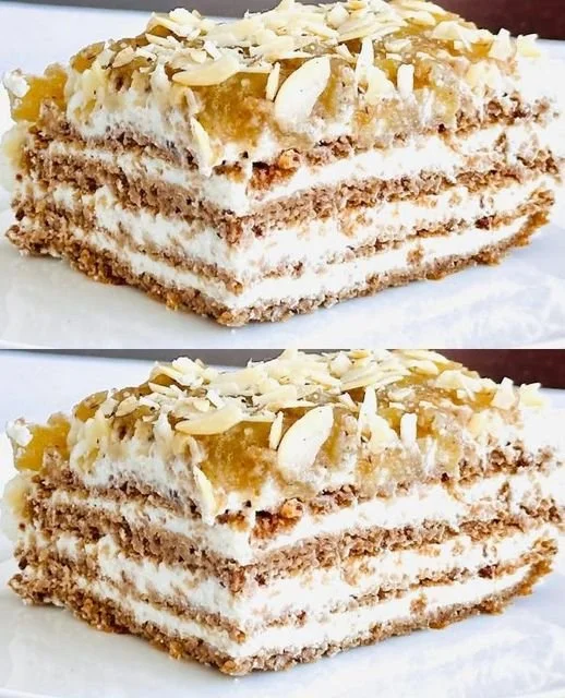Low-calorie apple cake with quark cream, sugar-free and wheat-free dessert