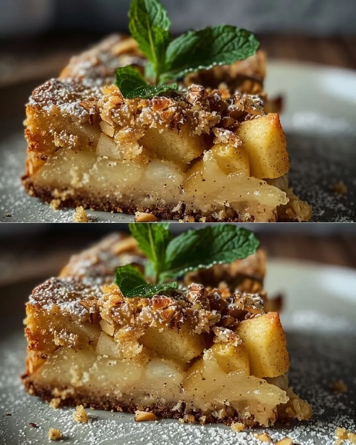 Minute Apple Pie Cake made with almond meal