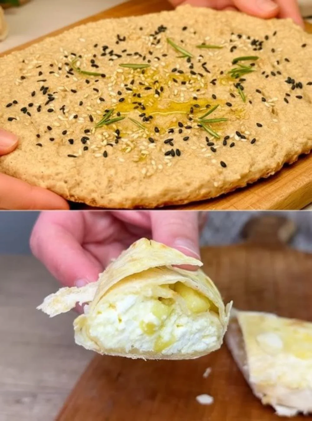 Oats and Yogurt Flatbread recipe - sugar-free, fat-free, yeast-free option
