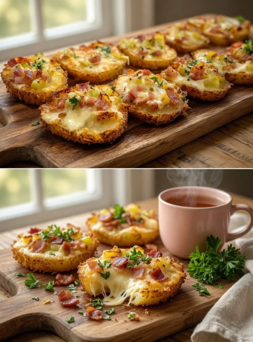 Delicious no-fry potatoes recipe served in a bowl with herbs and spices.