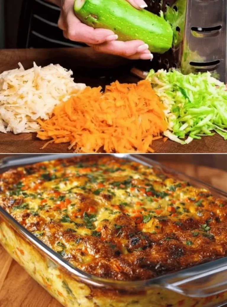 Colorful vegetable bake with a variety of fresh vegetables and herbs in a dish