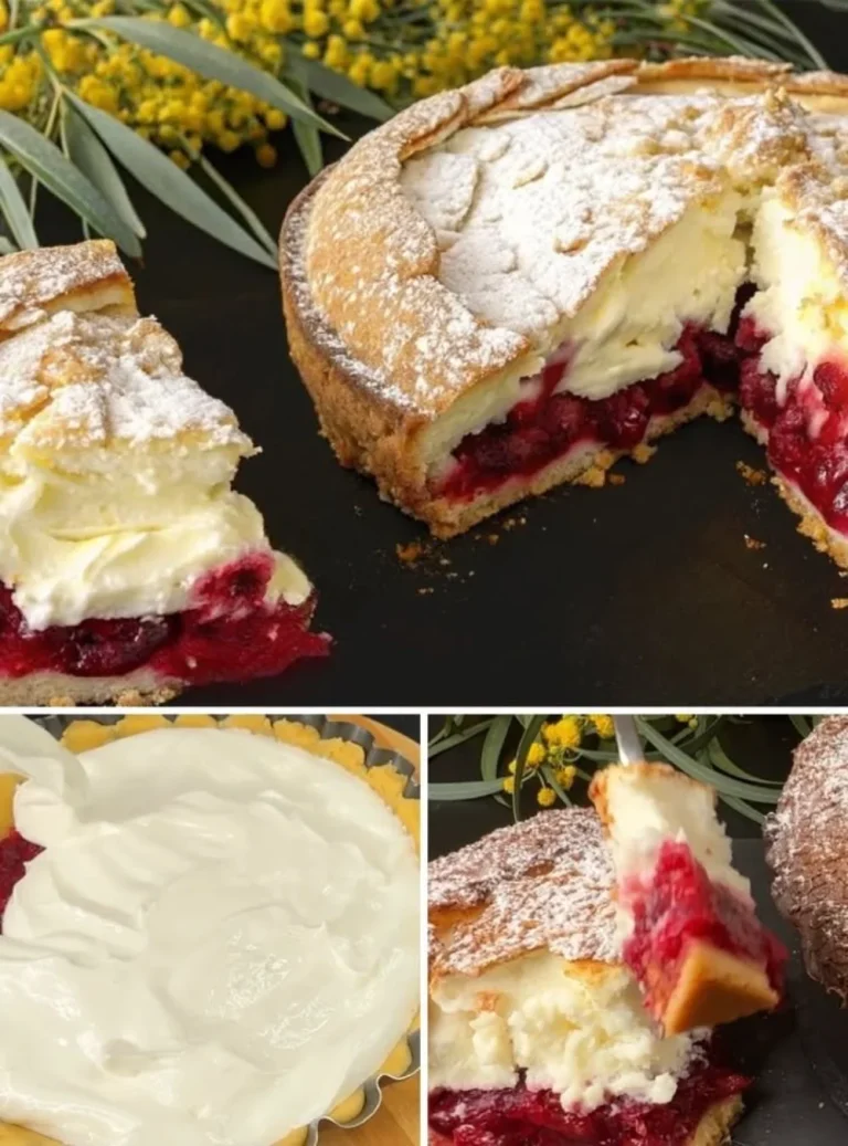 Fluffy and moist viral yogurt cakes topped with fresh fruits